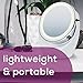 Beurer 5x Magnifying Double-Sided Cosmetic Vanity Makeup Mirror Illuminated | LED Lights | 360° Degree Swivel Rotation| Cordless | BS49