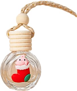 Frasco de perfume para carro vazio | Frasco de perfume ambientador de carro de Natal vazio - Frasco de perfume recarregável com pingente de perfume para carro doméstico 10ml para óleos Puchen