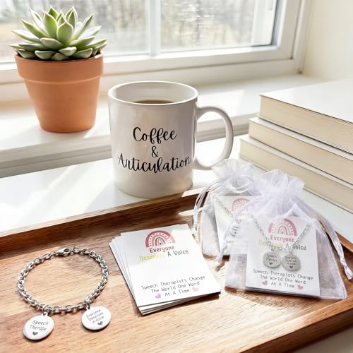 Kigeli 12 Set Speech Language Pathology Gifts for Women Slp Teacher Appreciation Bracelet Speech Therapy Teacher Appreciation Gifts Slp Bracelet with Card from Students End of Year Back to School by Kigeli - Image 3
