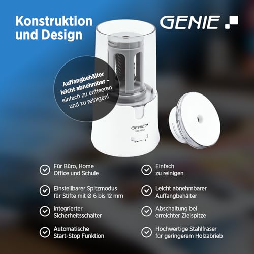 GENIE 200 A Plus, elektryczna temperówka, biała