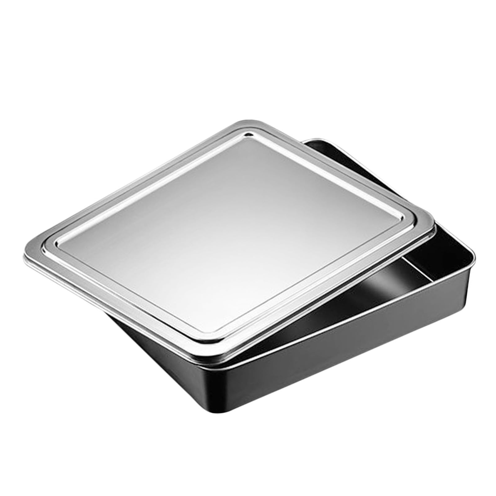 Molde para Hornear Tiramisú Rectangular con Tapa de Acero Inoxidable