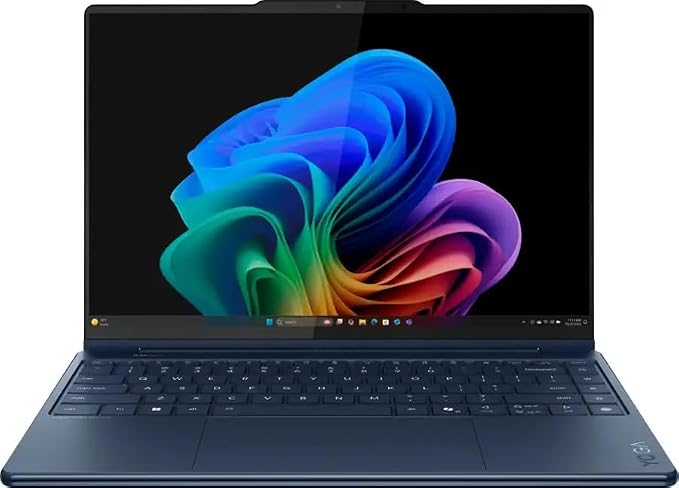 Lenovo Yoga 9i 2-in-1 Aura Edition 14" Copilot+ Laptop (2025) - Intel Ultra 7 258V 8-Core, 32GB RAM, 1TB M.2 NVMe SSD, 14.0" 2.8K OLED Touchscreen 1100-Nits, Windows 11 Pro - Cosmic Blue