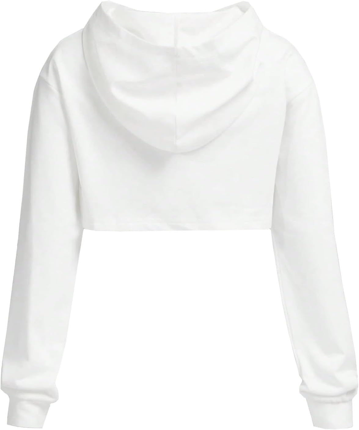 Girls Crop Tops Hoodies Long Sleeve Pullover Soft Casual Cute Kids Sweatshirts - Image 2