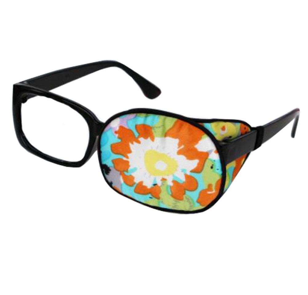 Kid/Adult Visual Acuity Recovery Silk Eye Mask Training Amblyopia Strabismus Corrected Lazy Eye Patches for Glasses(Yellow)