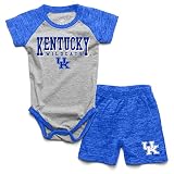 Wes and Willy Baby College One Piece Cloudy Yarn One Piece and Short Set (Kentucky, 12 Months)