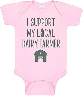 TATY Kids I Support My Local Dairy Farmer Baby Infant Bodysuit