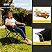 FAIR WIND 2 Pack Oversized Padded Camping Chair Heavy Duty Quad Fold Arm Chair Portable for Outdoor - Support 450LBS, Black