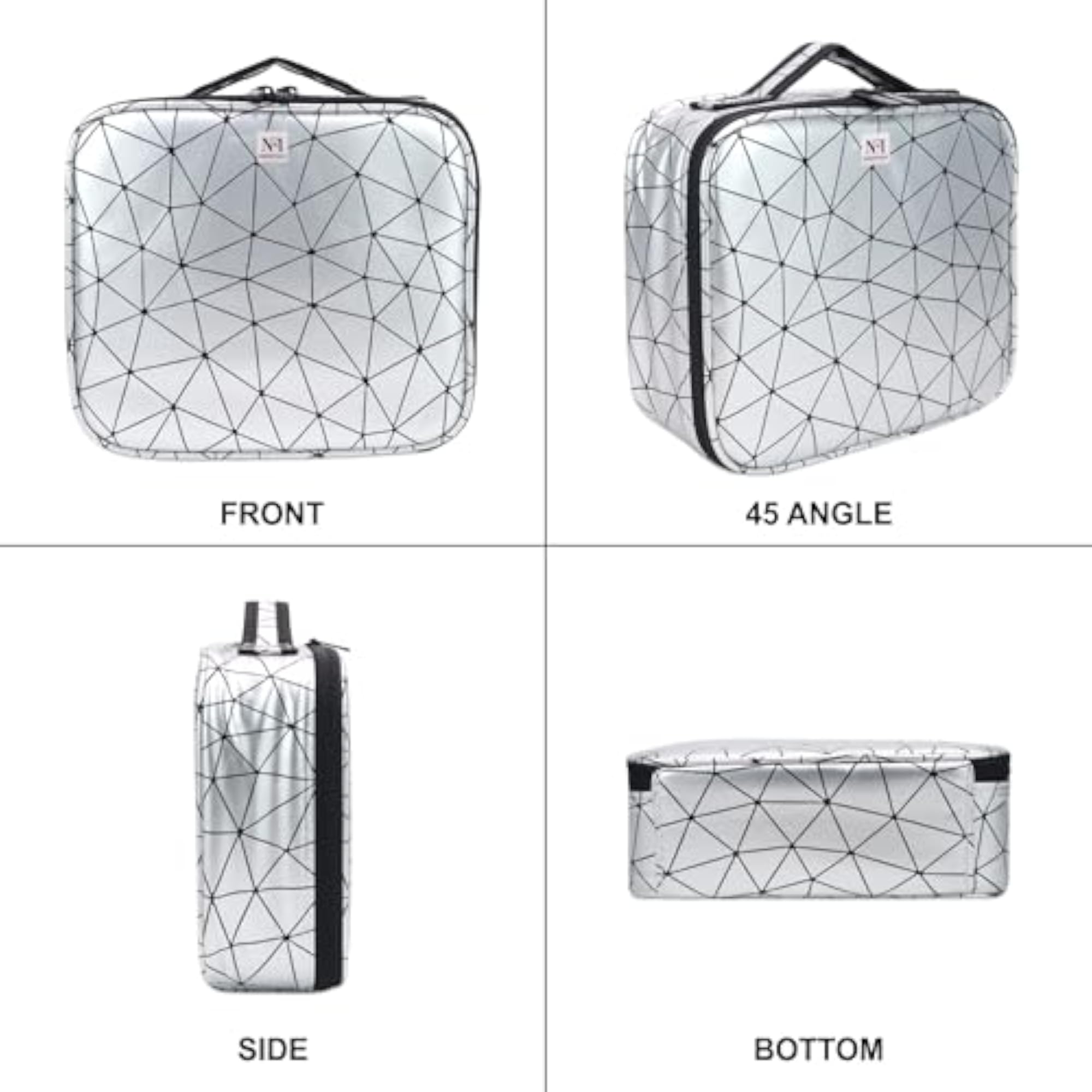 Professional Makeup Train Case with Adjustable Dividers