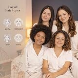 Satynowy czepek do włosów Dreamzie na noc – 100% jedwab morwowy, 22 momme, regulowany – czarny, satynowo-jedwabny czepek – OEKO-TEX®