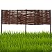 Produktbild Floranica 1 Stück Beetbegrenzung aus Weide 20 cm x 100 cm Rasenkante aus Weidengeflecht Beeteinfassung Rasenkante Beetzaun Weidenzaun Palisade Abtrennung von Blumenbeetwegen Gartenbeeten
