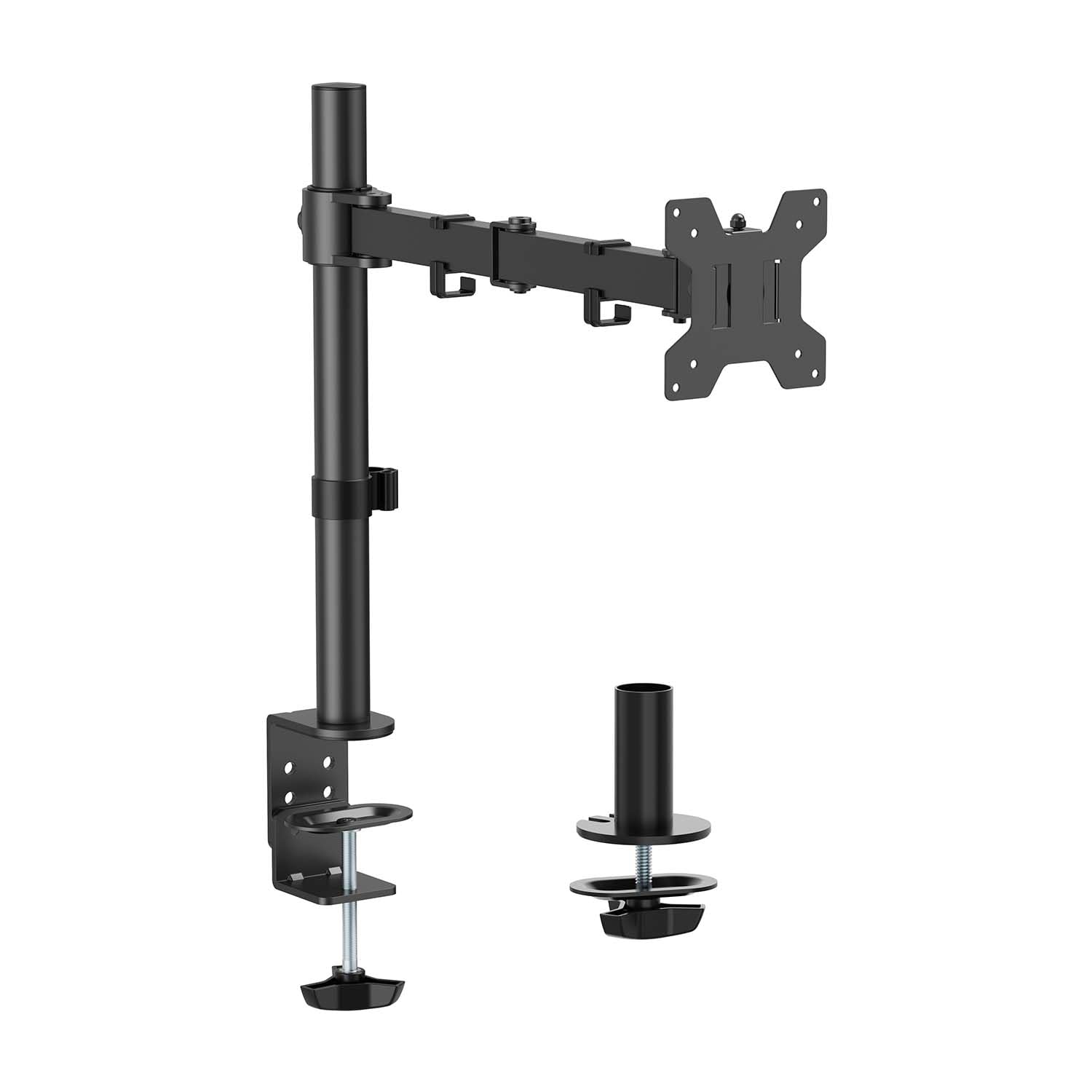 AISENS - DT32TSR-277 - Eco Desk Mount Swivel and Tilt for Monitor/TV, 10 kg (3 Joints, 1 Arm) from 17-32, Black