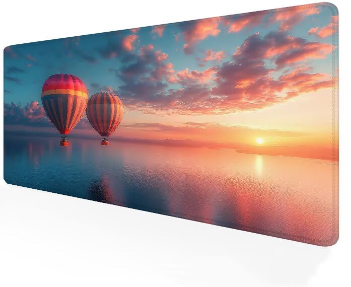 Tapis de souris gamer XXL 1000x400x3mm grand sous main ballon ciel G1-330