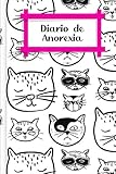  Diario de Anorexia: Para rellenar y marcar con el diario de nutrición terapéutica, desafío de amor propio de 30 días, rastreador de habilidades, ... estado de ánimo diario  Motivo: Gatos fríos