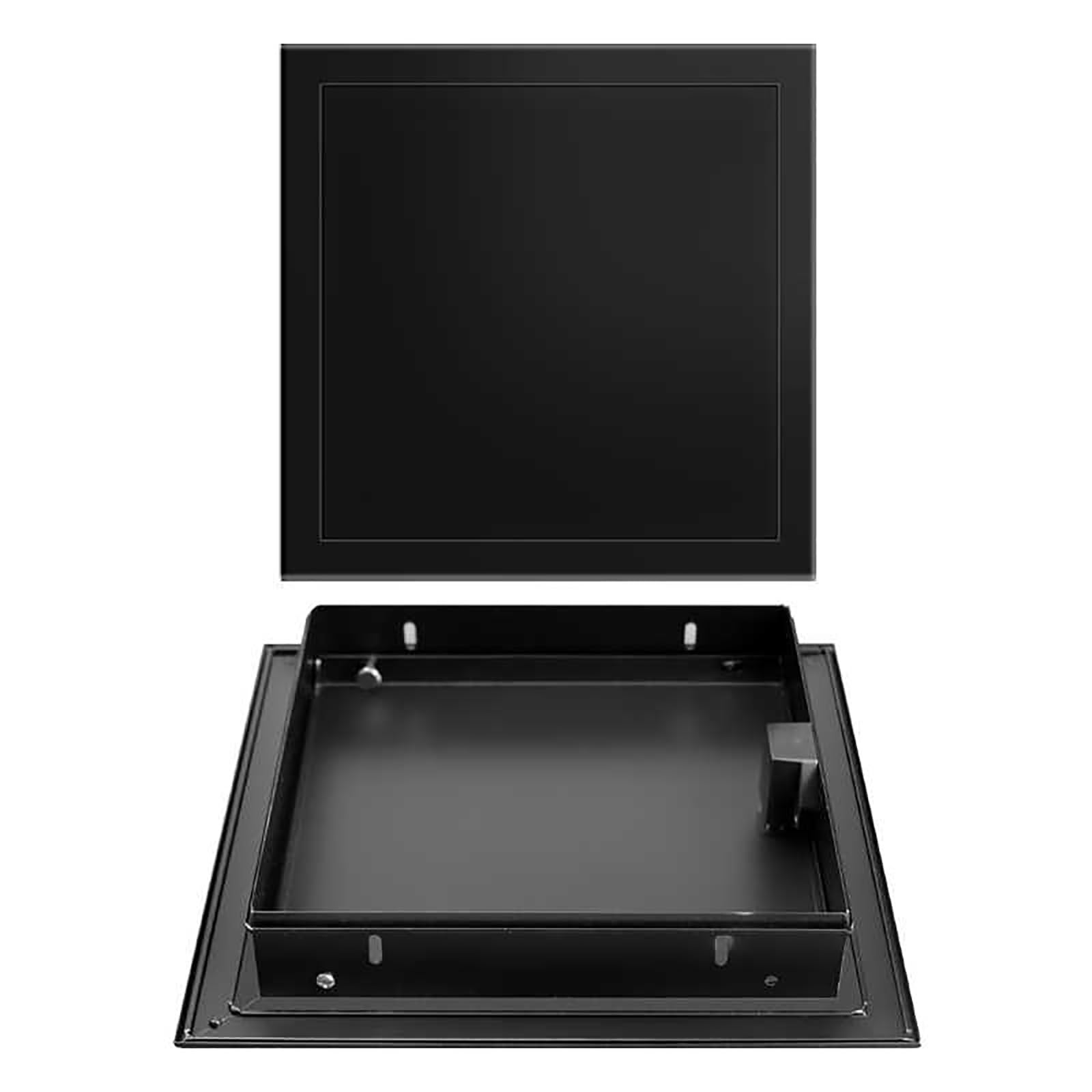 OIFAODAO Stainless steel access door， with Aluminum Frame & Galvanized Steel, Plumbing Inspection Door,for Drywall, Ceilings, Attic(Black,14x12in(355x300mm))