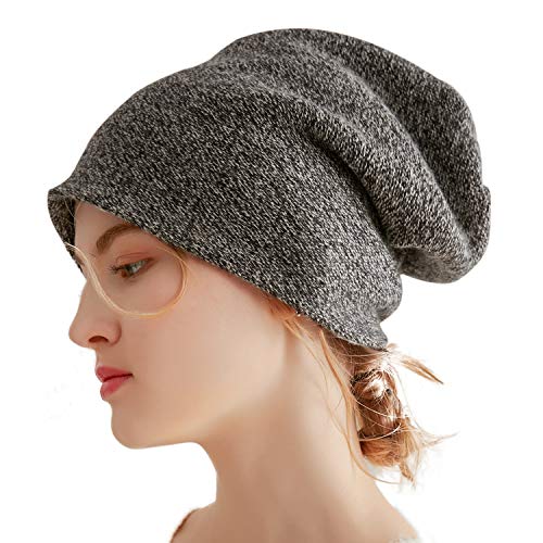 Aspen Double Layered 100% Cashmere Beanie High-Performance Cashmere Ski Beanie (Black and White)