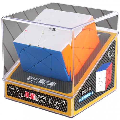 Image of HAWKISTER Qiyi Pentacle Cube (Lite) - Stickerless Shape Mod Speed Cube Puzzle, Unique Star Pattern, Challenging Brain Teaser, 6+ Years