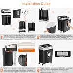 Bonsaii 15-Sheet Office Paper Shredder, 40 Mins Heavy Duty Shredder for Home Office, Crosscut Shreder with Anti-Jam System & P-4 High Security Supports CD/Credit Cards/Staple,5 Gal Pullout Bin C169-B - Image 4