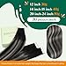 Easyouth Tape in Extensions Human Hair Ombre Human Hair Extensions Tape in Black Ombre Silver Mix Black Balayage Invisible Tape in Hair Extension Human Hair for Beginners 14 Inch 20pcs
