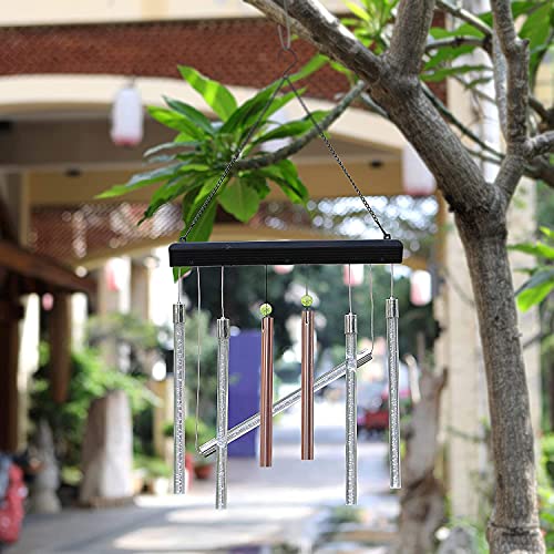 Yjfwal Solar Wind Chimes,Acrylic Tube Led Light Color Changing Wind Chime Waterproof Outdoor Decorative Garden Gifts For Mom Garden Decor Solar Light Gifts #TOP6