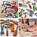 Construction Tool Cookie Cutter Set of 9 - Hammer Pliers Screwdriver Safety Helmet Hard Hat Wrench Spanner Drill Scissor Hardware Tools Cookie Cutters Shapes Molds for Kids Labor Day Party Supplies