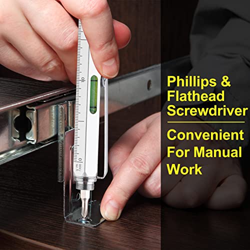 9 In 1 Multitool Pen Set, Gadgets For Men Gifts For Dad, Tools For Men Birthday Unique Gifts For Men, Him, Husband, Father, Grandpa, Silver #TOP3