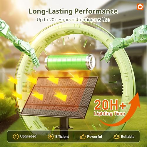 Image of addlon 54(48+6) FT Solar String Lights Waterproof,Patio Lights Solar Powered with Remote& USB Port 24+2 LED Shatterproof Bulbs 3 Lighting Modes Outdoor Lights for Camping Backyard Garden