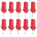 Artibetter 50Pcs Red Arrow Shaped Push Pins Metal Thumb Tacks for Board