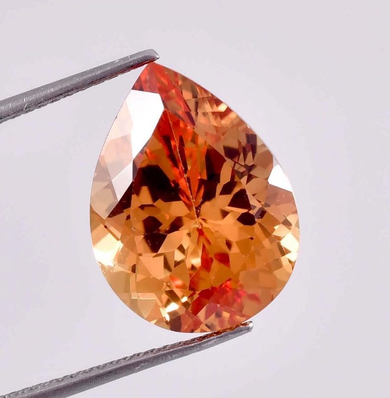 1 Pcs. Of Natural Padparadscha Sapphire Pear Shape Modified Brilliant Cut cut loose gemstone for jewelry making. (Choose Gemstone Size)|GH_FAC_00048