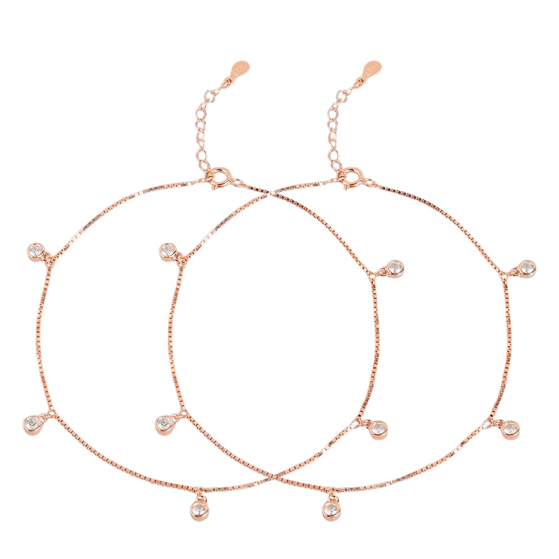 See full amazon price history chart for ZAVYA 925 Sterling Silver Cubic Zirconia Drop Rose Gold Plating Hanging charm anklet (Pair) | | Gift for Women & Girls | With Certificate of Authenticity & 925 Stamp ZAVYA 925 Sterling Silver Cubic Zirconia Drop Rose Gold Plating Hanging charm anklet (Pair) | | Gift for Women & Girls | With Certificate of Authenticity & 925 Stamp (B0BT7L8PH9) Amazon Price History, Amazon Price Tracker