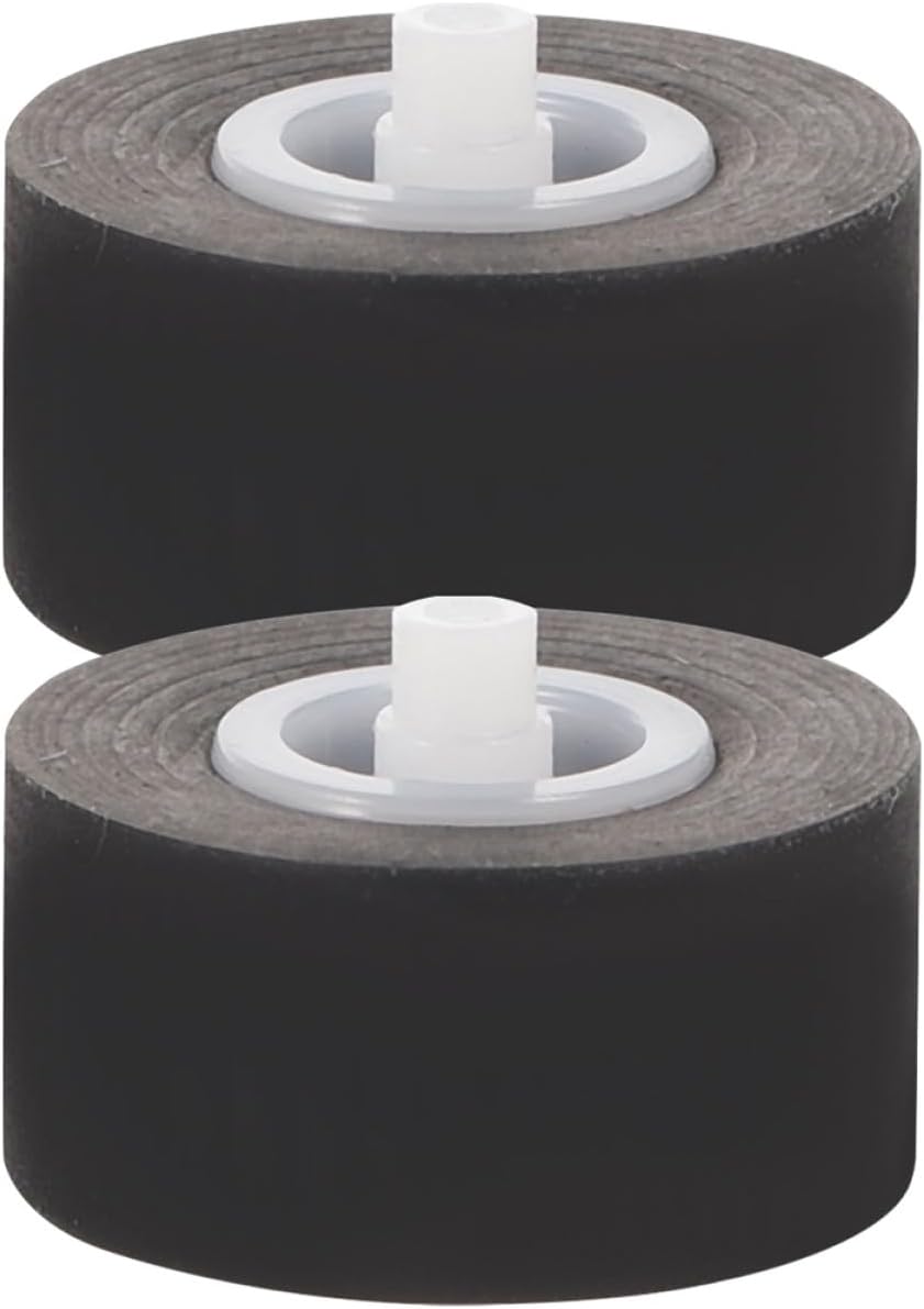 Healeved 2pcs Pinch Roller for Cassette Tape Recorder Repair, Rubber Bearing Roller with Shaft 12x6.5x2mm, Replacement Audio Tape Accessory for Recorder Maintenance and Playback