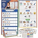 SchKIDules 2-in-1 Home Bundle Visual Schedule: Daily Kids Calendar and Weekly Responsibility Chart All in One; 18