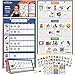 SchKIDules 2-in-1 Home Bundle Visual Schedule: Daily Kids Calendar and Weekly Responsibility Chart All in One; 18" Trifold Magnetic Board, 72 Activity Magnets and 57 Accessory Magnets