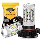Auxbeam 5201/5202/9009 LED Fog Light Bulbs, 6500K...