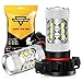 Auxbeam 5201 5202 LED Fog Light Bulbs Super Bright H16 LED Bulb High Power 50W 12V LED 9009 5202 Bulb for Signal, Turn, Brake, Parking, Tail, DRL Fog Lights, Bright White (Set of 2)