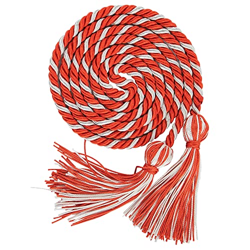 OSBO GradSeason Graduation Honor Cord 68" Long (Dark Orange/White)