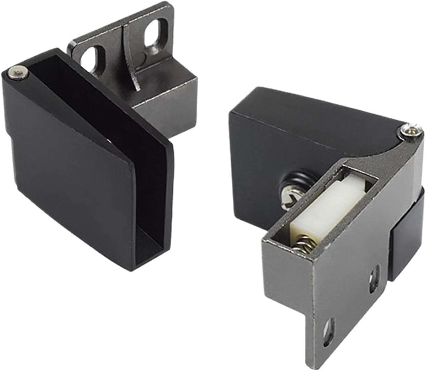 Cabinet Glass Door Hinge Display, Self-Closing Glass Door Hinge for Glass Doors, Cake Doors, Display Doors(Silver)