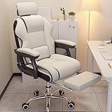 オフィスチェア デスクチェア 360度回転 パソコンチェア 昇降機能付き 社長 ハイバック ゲーミングチェア 肉厚座面 事務椅子 肉厚座面 事務 勉強 在宅勤務(エクレクティック,白の)