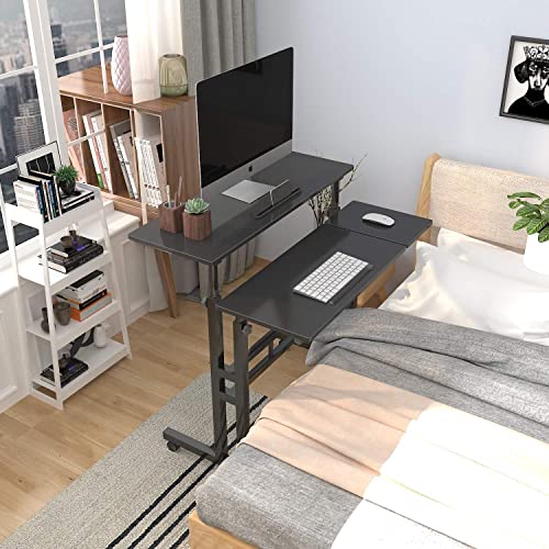 SDHYL Mobile Stand Up Desk, Adjustable Laptop Desk with Wheels,Rolling Laptop Cart for Home Office Desk,31.5 inches Small Desk,Black by SDHYL - Image 2