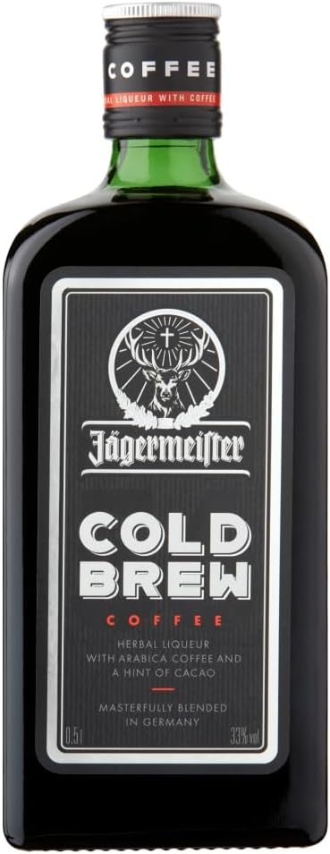 Espresso Martini Cocktail Bundle including J&auml;germeister Cold Brew Coffee Liqueur &amp;amp; Monin Premium Coffee Syrup Gift Set, 65cl