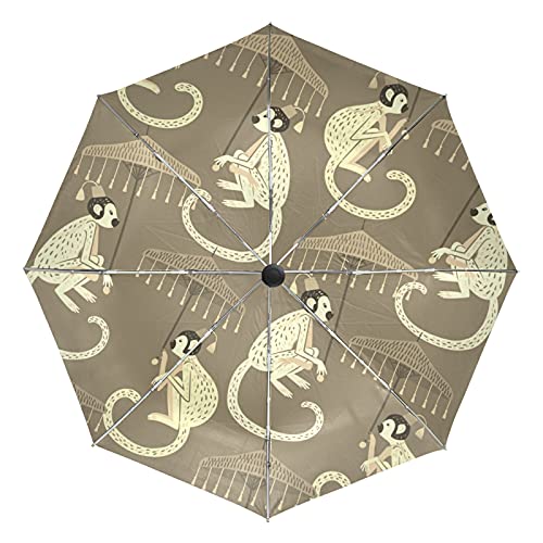 Parapluie pliable automatique à impression intérieure solide