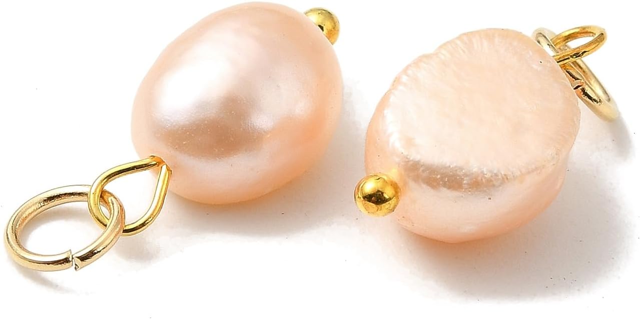 KISSITTY Natural Cultured Freshwater Pearl Charms Dangle Pearls Bead Charms Small Potato Pendants for DIY Necklaces Bracelets Crafts Ornaments Jewelry Making image 2