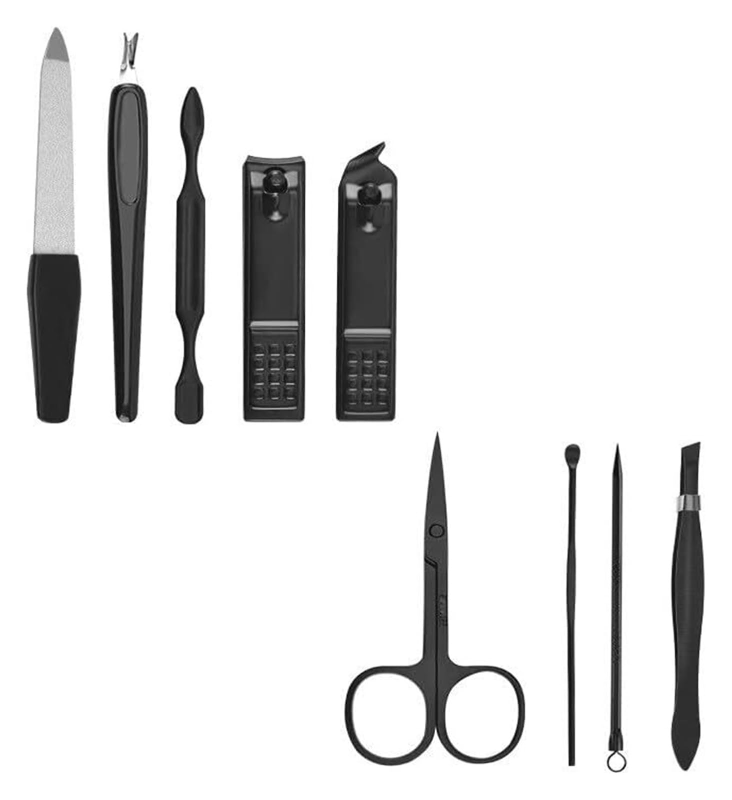 Kit de manucure, Coupe-Ongles Professionnel, Ciseaux, Pince à épiler, Cure-Oreilles, Outils Multifonctions pour Le Soin Quotidien des Mains et des Pieds (Rouge)