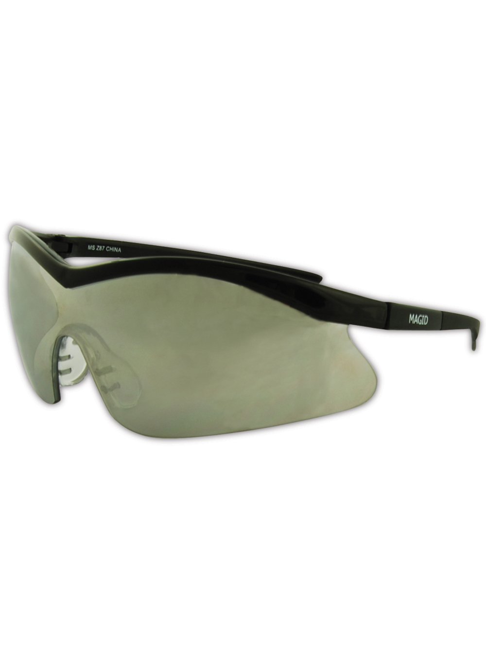 MAGID Y70BKM Gemstone Zircon Protective Eyewear, Mirror Lens and Black Frame (One Pair) Safety