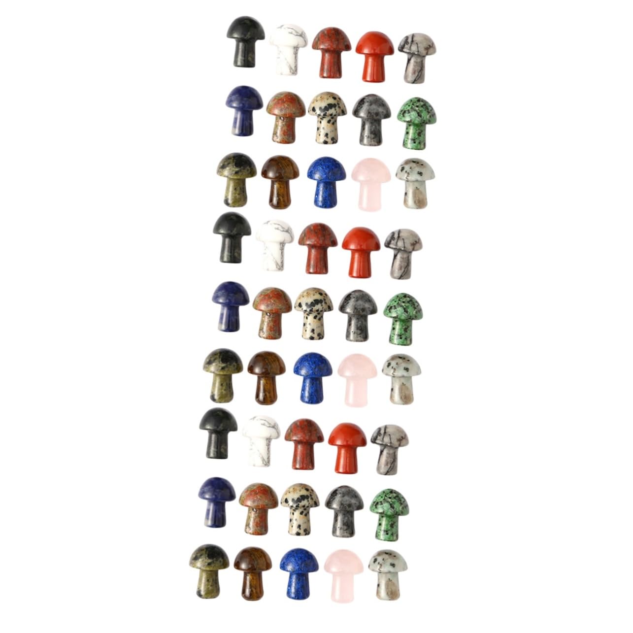 TOYANDONA 3 Sätze Kristall-pilz-Ornament Pilzkristalle Masse Pilzsteine Pilz Zeug Pilz-Aquarium-Dekorationen Mini-kristallpilz Winzige Pilze Naturstein Zufällige Farbe 15 Stück * 3