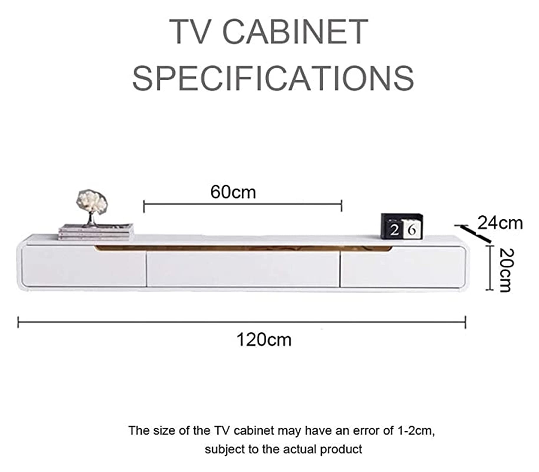 Mobile Porta TV sospeso Mobile Porta TV Mobile Porta TV sospeso Console multimediale a Parete Mensola Porta TV Console per Videogiochi Router Mensole per Dvd(A-120Cm