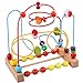 Balinco MOTORIKSCHLEIFE, Holzspielzeug Perlen Labyrinth mit Obstelementen & Perlenschieber. Baby Spielzeug 6 Monate