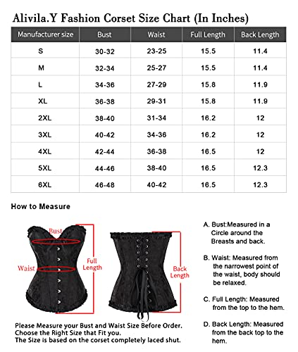 Alivila.Y Fashion Espartilho feminino com cadarço, modelador de busto, corpete para mulheres, Jacqua