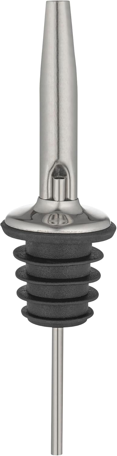 リキュールポアラー スピードポアラー テーパード注ぎ口 ステンレススチール プロフェッショナルグレード 4本入りボックス レストラン