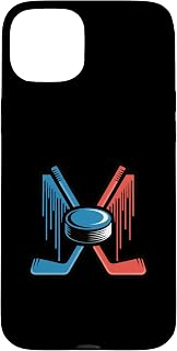 Hockey Sticks Puck Ice Rink Sports Dripping Paint Art Sport Case for iPhone 15 Plus