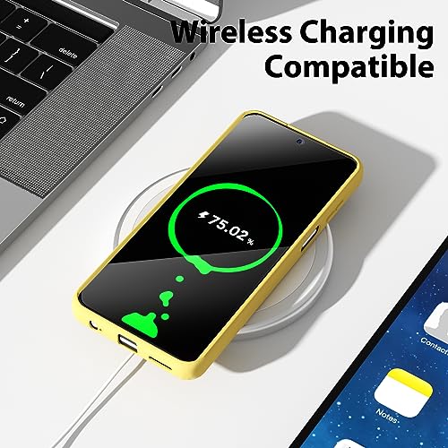 oakxco for Motorola Moto G 5G 2023 Phone Case Liquid Silicone, Thin Slim Soft Rubber Gel TPU Plain Simple Cover for Women Girl Cute, Matte Solid Color, Yellow by oakxco - Image 7